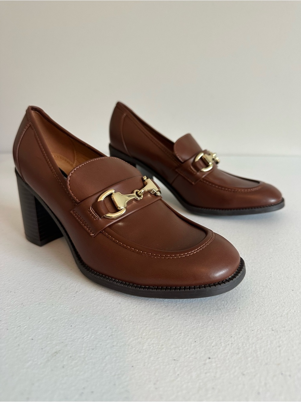 Women’s 7.5 Nine West Koolo 3 Chocolate Brown Loafers Shoes - Picture 4 of 10